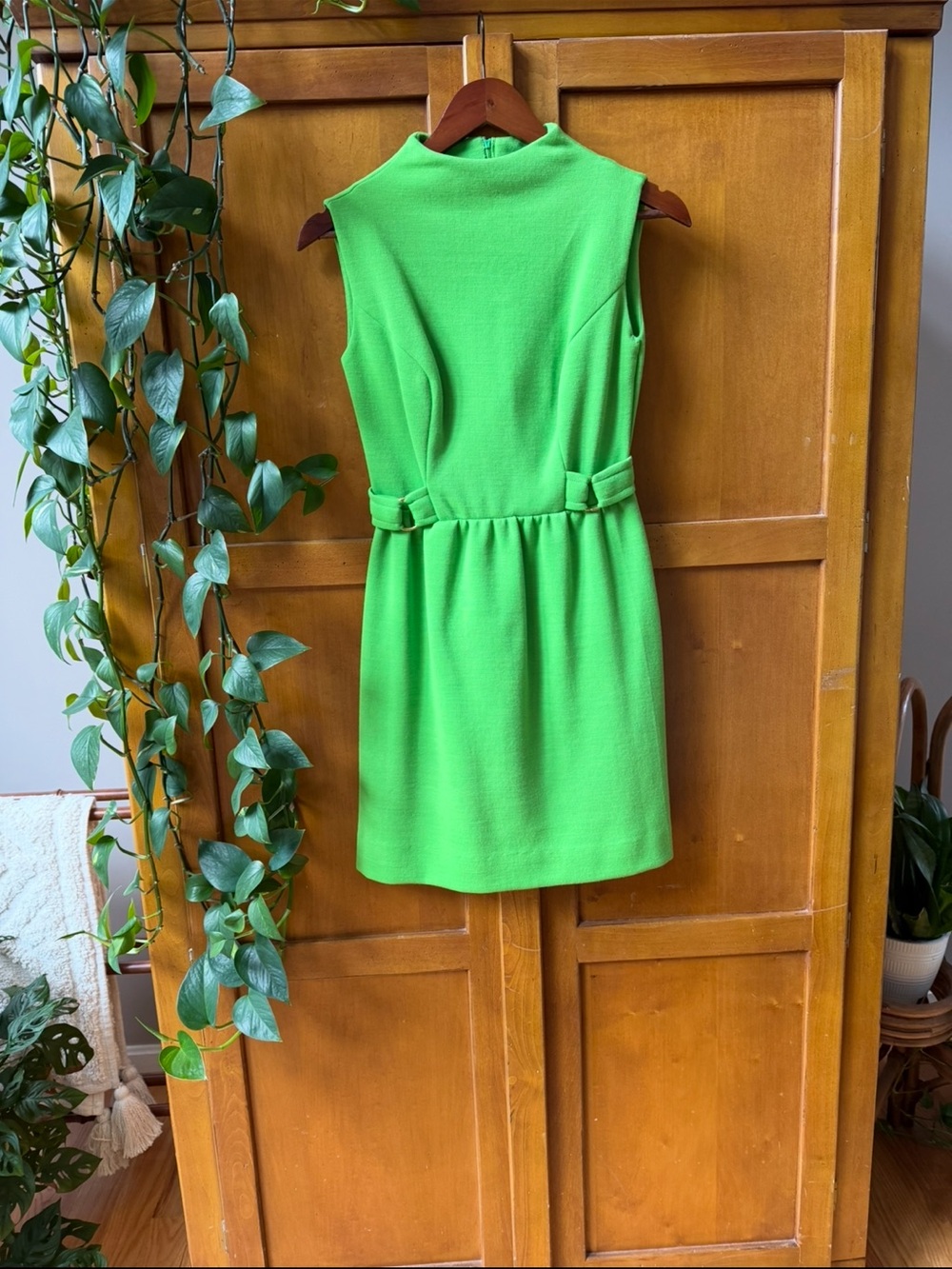 Vintage Bright Green 1960s Jonathan Logan Dress